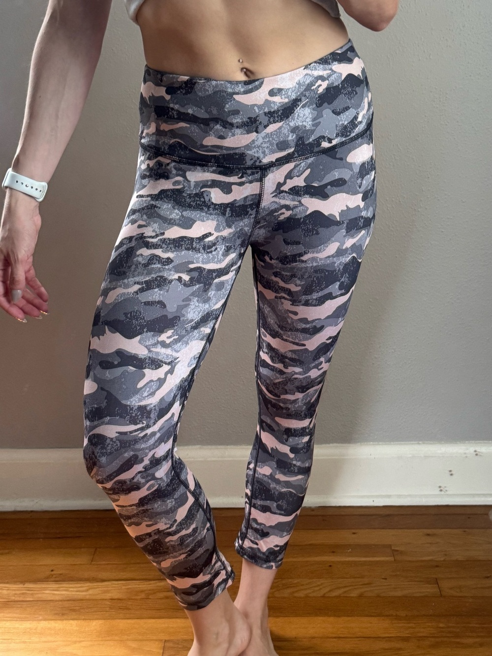 RBX Pink Camo Seam Detail Active Leggings